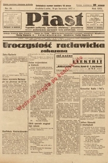 Piast : tygodnik polityczny, społeczny, oświatowy i gospodarczy poświęcony sprawom ludu polskiego. 1937, nr 16