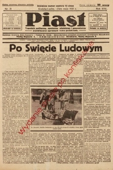 Piast : tygodnik polityczny, społeczny, oświatowy i gospodarczy poświęcony sprawom ludu polskiego. 1937, nr 21