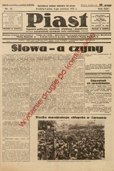 Piast : tygodnik polityczny, społeczny, oświatowy i gospodarczy poświęcony sprawom ludu polskiego. 1937, nr 23