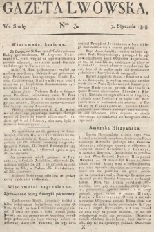 Gazeta Lwowska. 1818, nr 3