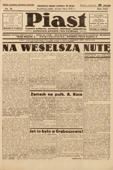 Piast : tygodnik polityczny, społeczny, oświatowy i gospodarczy poświęcony sprawom ludu polskiego. 1937, nr 30