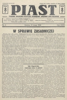 Piast : tygodnik społeczno-polityczny poświęcony sprawom ludu polskiego. 1948, nr 6