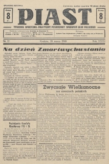 Piast : tygodnik społeczno-polityczny poświęcony sprawom ludu polskiego. 1948, nr 12