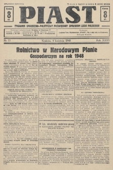 Piast : tygodnik społeczno-polityczny poświęcony sprawom ludu polskiego. 1948, nr 13