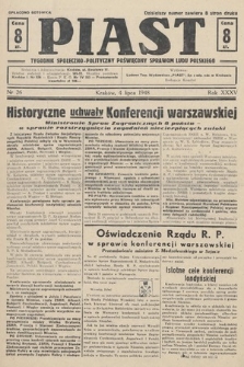 Piast : tygodnik społeczno-polityczny poświęcony sprawom ludu polskiego. 1948, nr 26