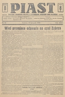Piast : tygodnik społeczno-polityczny poświęcony sprawom ludu polskiego. 1948, nr 46