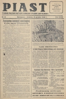 Piast : tygodnik społeczno-polityczny poświęcony sprawom ludu polskiego. 1948, nr 51