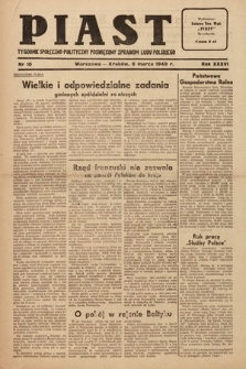 Piast : tygodnik społeczno-polityczny poświęcony sprawom ludu polskiego. 1949, nr 10