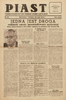 Piast : tygodnik społeczno-polityczny poświęcony sprawom ludu polskiego. 1949, nr 22