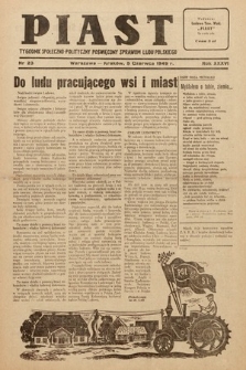 Piast : tygodnik społeczno-polityczny poświęcony sprawom ludu polskiego. 1949, nr 23