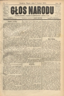 Głos Narodu. 1895, nr 27
