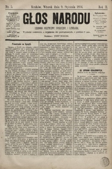 Głos Narodu : dziennik polityczny, społeczny i literacki. 1894, nr 5
