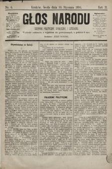 Głos Narodu : dziennik polityczny, społeczny i literacki. 1894, nr 6