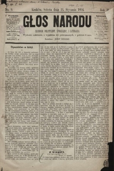 Głos Narodu : dziennik polityczny, społeczny i literacki. 1894, nr 9 [skonfiskowany]