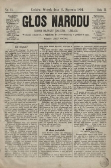 Głos Narodu : dziennik polityczny, społeczny i literacki. 1894, nr 11