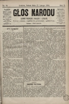 Głos Narodu : dziennik polityczny, społeczny i literacki. 1894, nr 38