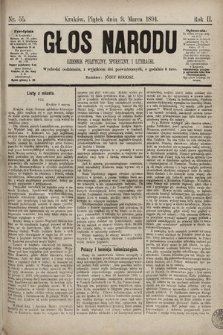Głos Narodu : dziennik polityczny, społeczny i literacki. 1894, nr 55