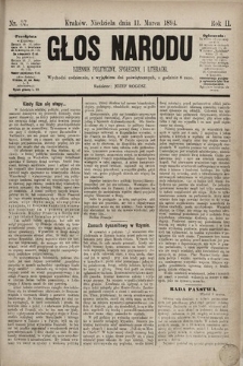 Głos Narodu : dziennik polityczny, społeczny i literacki. 1894, nr 57
