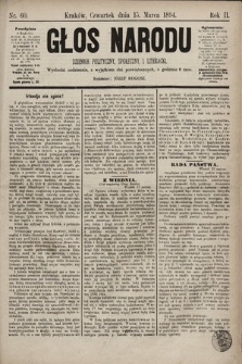 Głos Narodu : dziennik polityczny, społeczny i literacki. 1894, nr 60