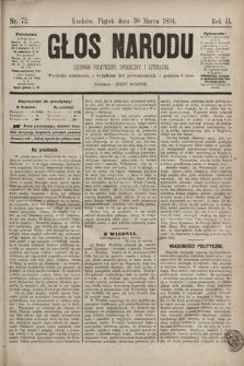 Głos Narodu : dziennik polityczny, społeczny i literacki. 1894, nr 72