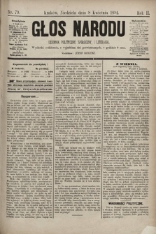 Głos Narodu : dziennik polityczny, społeczny i literacki. 1894, nr 79