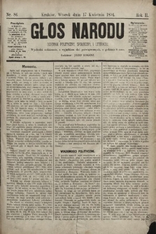 Głos Narodu : dziennik polityczny, społeczny i literacki. 1894, nr 86