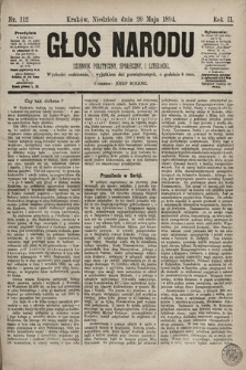 Głos Narodu : dziennik polityczny, społeczny i literacki. 1894, nr 112