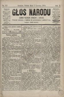 Głos Narodu : dziennik polityczny, społeczny i literacki. 1894, nr 122