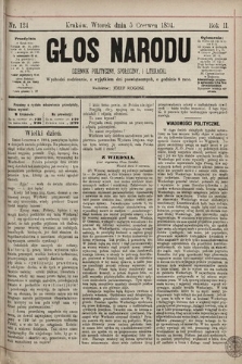 Głos Narodu : dziennik polityczny, społeczny i literacki. 1894, nr 124