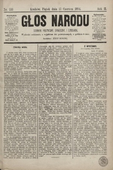 Głos Narodu : dziennik polityczny, społeczny i literacki. 1894, nr 133