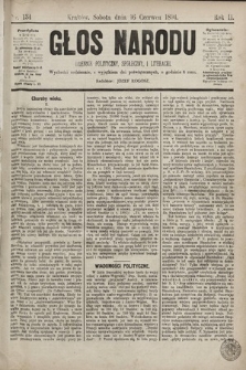 Głos Narodu : dziennik polityczny, społeczny i literacki. 1894, nr 134