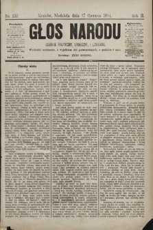 Głos Narodu : dziennik polityczny, społeczny i literacki. 1894, nr 135