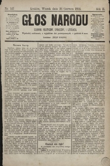 Głos Narodu : dziennik polityczny, społeczny i literacki. 1894, nr 142