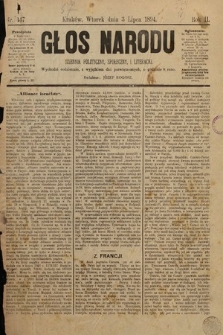 Głos Narodu : dziennik polityczny, społeczny i literacki. 1894, nr 147