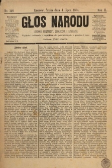 Głos Narodu : dziennik polityczny, społeczny i literacki. 1894, nr 148