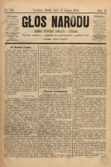 Głos Narodu : dziennik polityczny, społeczny i literacki. 1894, nr 154