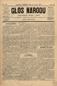 Głos Narodu : dziennik polityczny, społeczny i literacki. 1894, nr 158