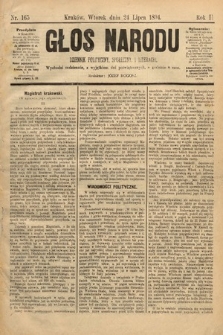 Głos Narodu : dziennik polityczny, społeczny i literacki. 1894, nr 165