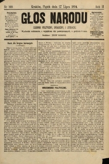 Głos Narodu : dziennik polityczny, społeczny i literacki. 1894, nr 168