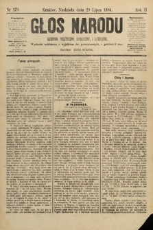 Głos Narodu : dziennik polityczny, społeczny i literacki. 1894, nr 170