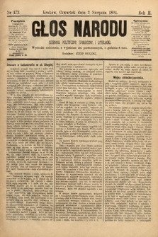 Głos Narodu : dziennik polityczny, społeczny i literacki. 1894, nr 173
