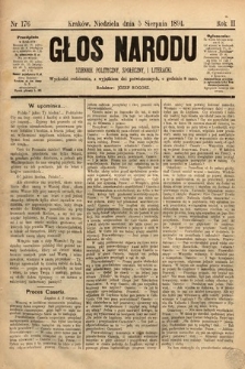 Głos Narodu : dziennik polityczny, społeczny i literacki. 1894, nr 176