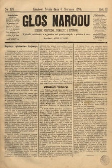 Głos Narodu : dziennik polityczny, społeczny i literacki. 1894, nr 178
