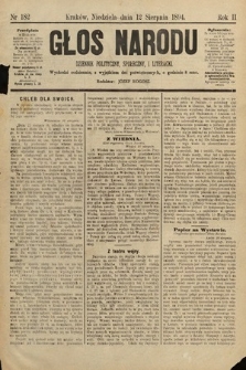 Głos Narodu : dziennik polityczny, społeczny i literacki. 1894, nr 182