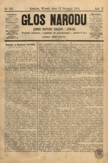 Głos Narodu : dziennik polityczny, społeczny i literacki. 1894, nr 183