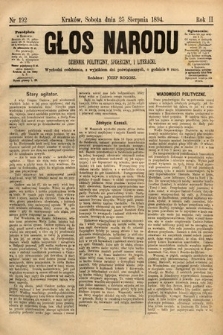 Głos Narodu : dziennik polityczny, społeczny i literacki. 1894, nr 192