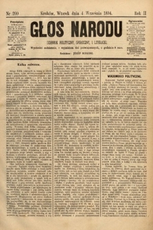 Głos Narodu : dziennik polityczny, społeczny i literacki. 1894, nr 200