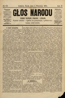 Głos Narodu : dziennik polityczny, społeczny i literacki. 1894, nr 201