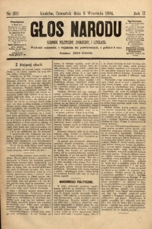 Głos Narodu : dziennik polityczny, społeczny i literacki. 1894, nr 202