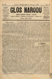 Głos Narodu : dziennik polityczny, społeczny i literacki. 1894, nr 205